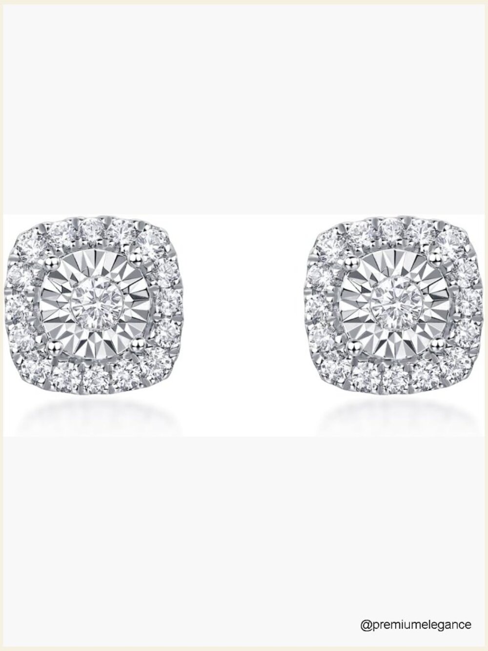 Lab Grown Diamond Stud Earrings 925 Sterling Silver Round Cut 4 Prong Push Back